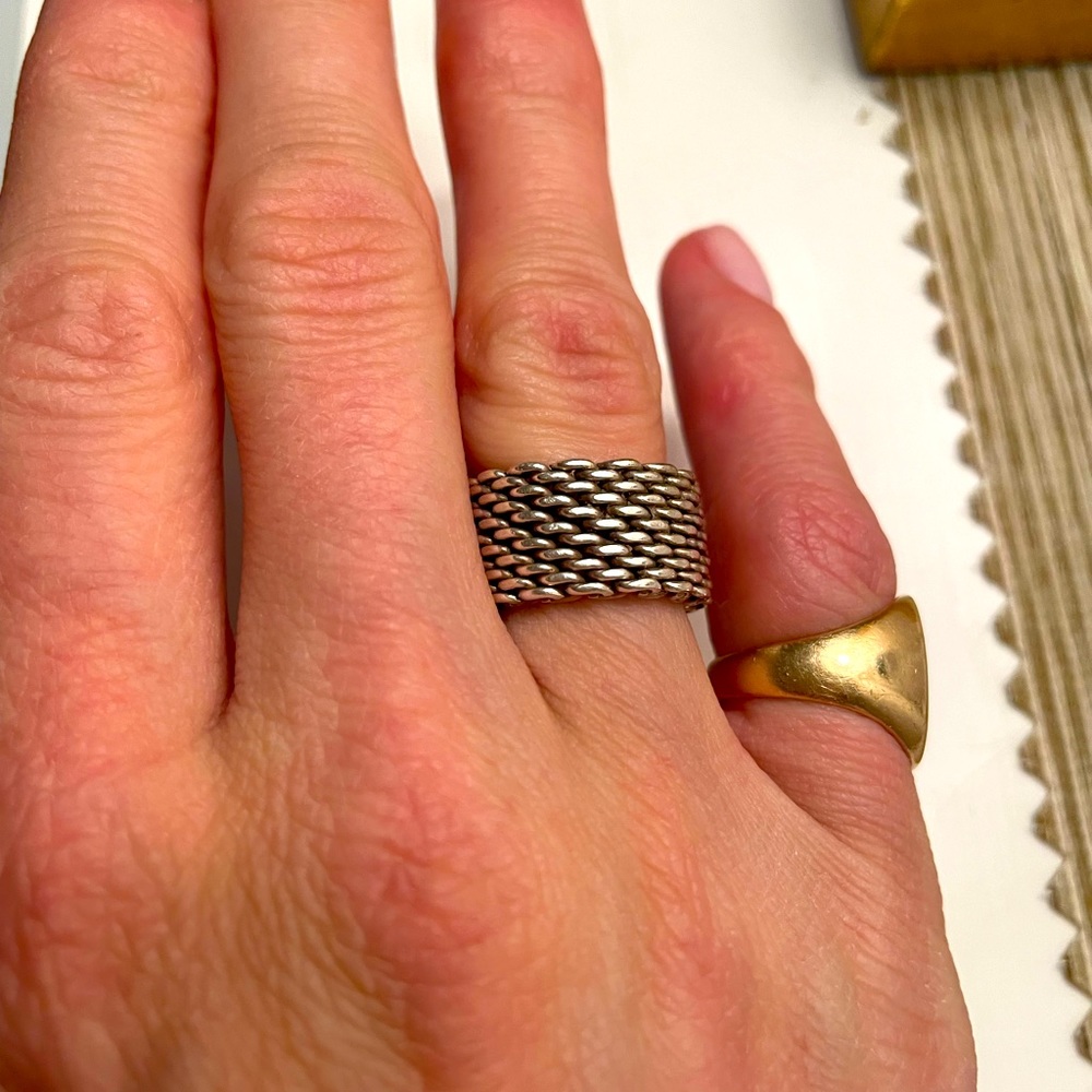 Tiffany & Co. Somerset Sterling Silver Mesh Ring